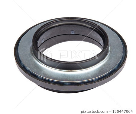 Suspension strut support bearing isolated on white Suspension strut support bearing isolated on white 130447064