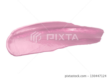 colorful brush strokes oil paint isolated on white background, clipping path 130447124