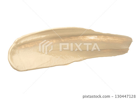 colorful brush strokes oil paint isolated on white background, clipping path 130447128