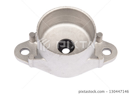 Suspension strut support bearing isolated on white Suspension strut support bearing isolated on white 130447146