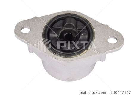 Suspension strut support bearing isolated on white Suspension strut support bearing isolated on white 130447147