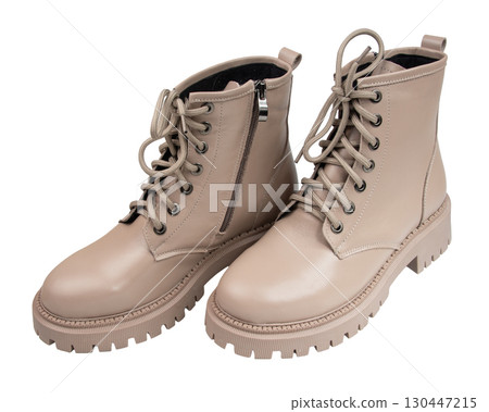 classic autumn winter women's boots on white background classic autumn winter women's boots on white background 130447215