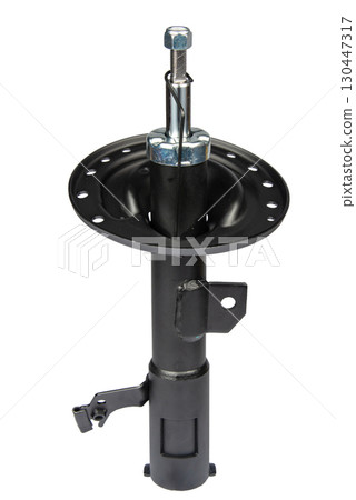 car shock absorber isolated on white background 130447317