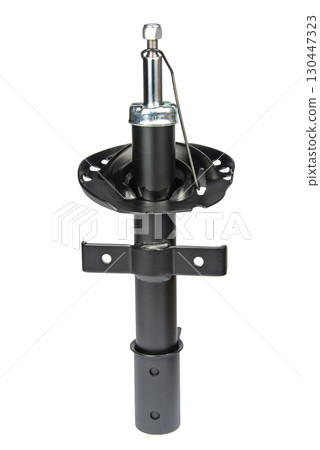 car shock absorber isolated on white background 130447323