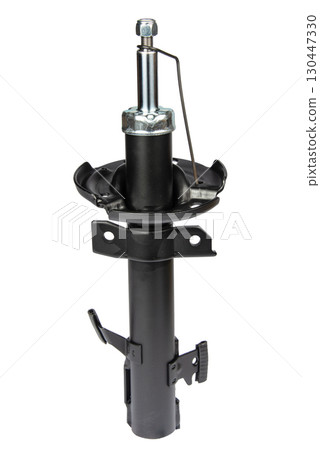 car shock absorber isolated on white background 130447330