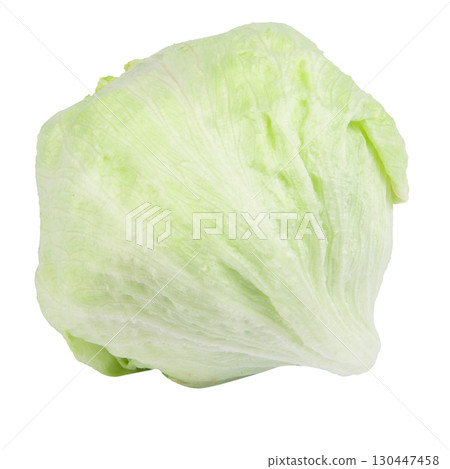 Fresh iceberg lettuce isolated on white background Fresh iceberg lettuce isolated on white background 130447458