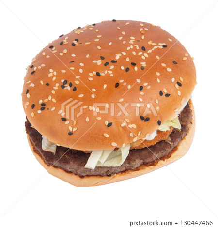 hamburger isolated on white background 130447466