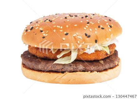 hamburger isolated on white background hamburger isolated on white background 130447467