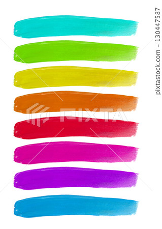Colorful brush strokes. Rainbow Watercolor Brush Smears, Colorful brush strokes. Rainbow Watercolor Brush Smears, 130447587