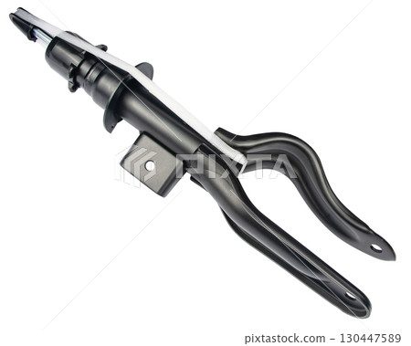 car shock absorber isolated on white background car shock absorber isolated on white background 130447589