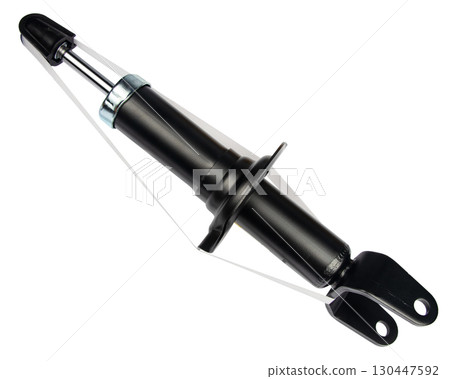 car shock absorber isolated on white background car shock absorber isolated on white background 130447592