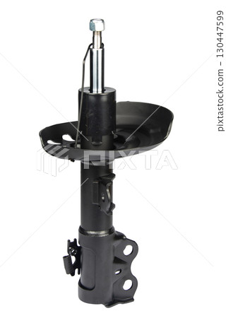 car shock absorber isolated on white background 130447599