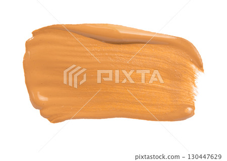smear paint or cream isolated on white background smear paint or cream isolated on white background 130447629