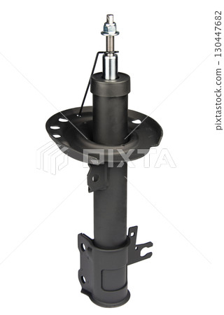 car shock absorber isolated on white background car shock absorber isolated on white background 130447682