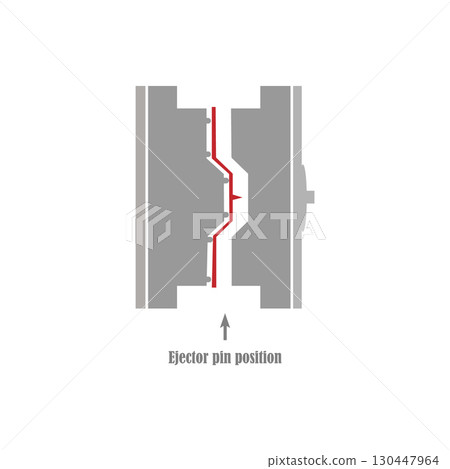 molding icon when open and ejector position 130447964