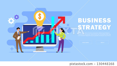Business Presentation with Charts Background 130448168