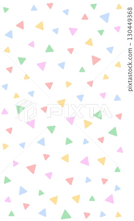 A pop and cute background with colorful triangular polka dots 130449368