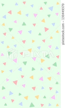 A pop and cute background with colorful triangular polka dots 130449370