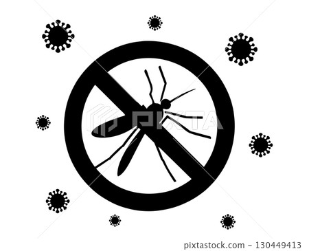 Mosquito prevention vector illustration, stop insect sign, no mosquitoes symbol for public health awareness, disease control, safety education campaigns, medical awareness graphics Mosquito prevention vector illustration, stop insect sign, no mosquitoes symbol for public health awareness, disease control, safety education campaigns, medical awareness graphics 130449413