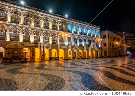 澳門議事亭前地的夜景 130449622