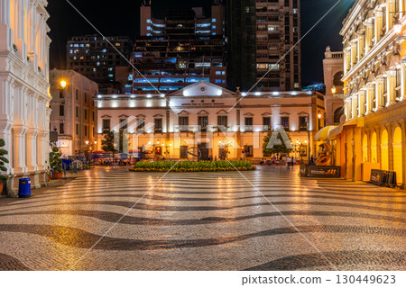 Macau Senado Square at night 130449623