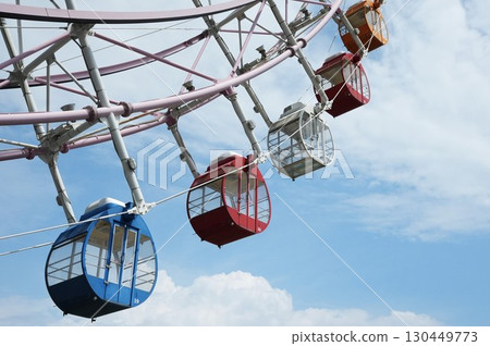 Ferris wheel that shines in the blue sky Ferris wheel that shines in the blue sky 130449773