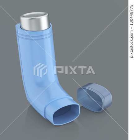 Blue portable asthma inhaler Blue portable asthma inhaler 130449778