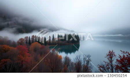 fog in the forest 130450254