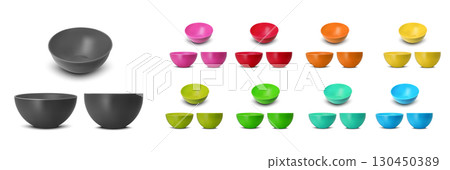 Color plastic rice and noodle bowl 130450389