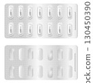 Realistic 3d blister pills. 130450390