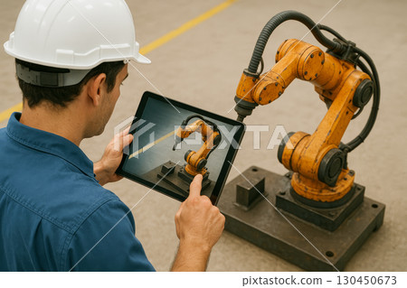 平板電腦控制的工業機器人 130450673