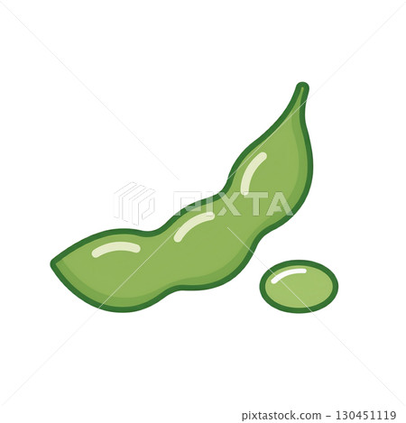 綠色毛豆的簡單圖解 130451119