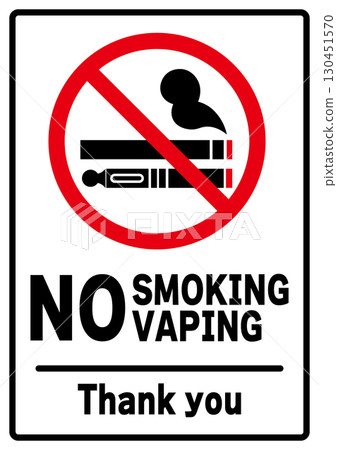 Stylish no smoking poster 130451570