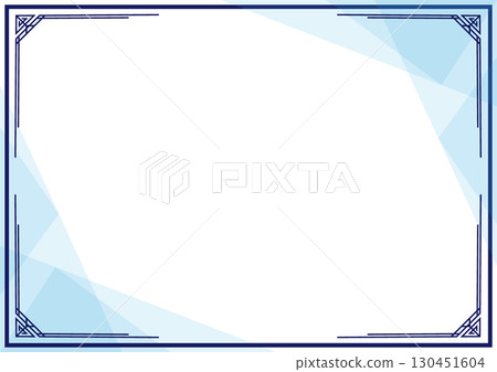 Blue certificate frame Blue certificate frame 130451604