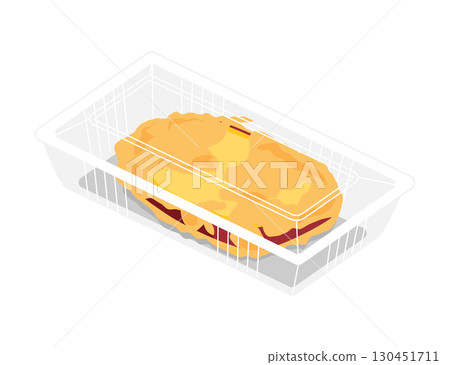 食品包裝中的地瓜天婦羅插圖 食品包裝中的地瓜天婦羅插圖 130451711