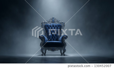 "Dramatic Royal Blue Throne" 130452007