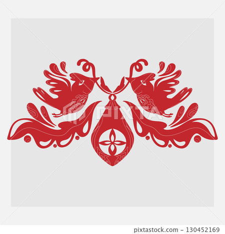 vector illustration of red chinese new year 130452169