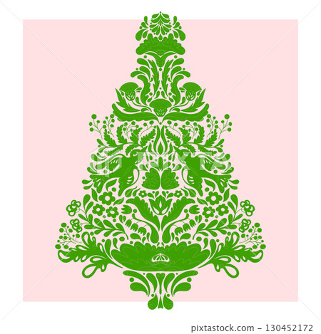 hand tree concept in circle hand tree concept in circle 130452172
