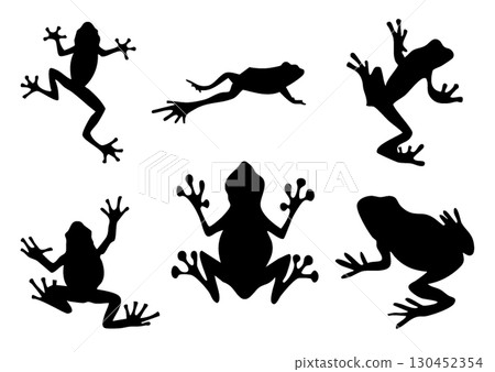 青蛙剪影集 130452354