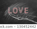 Love. Chalk drawn illustration 130452442