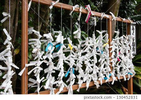 Omikuji tied 130452831