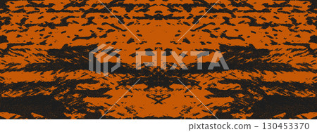 Abstract orange and black grunge grainy gritty texture with symmetrical pattern vector illustration Abstract orange and black grunge grainy gritty texture with symmetrical pattern vector illustration 130453370