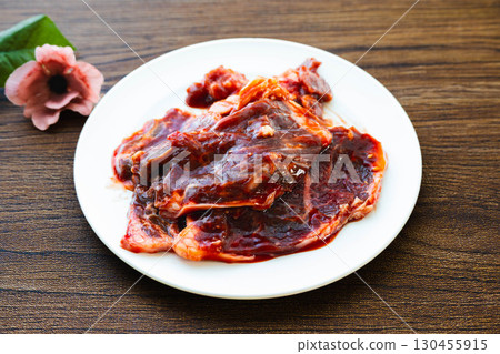 Seasoned beef tenderloin for yakiniku Seasoned beef tenderloin for yakiniku 130455915