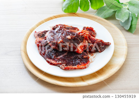 Seasoned beef tenderloin for yakiniku Seasoned beef tenderloin for yakiniku 130455919