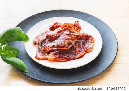 Seasoned beef tenderloin for yakiniku Seasoned beef tenderloin for yakiniku 130455922