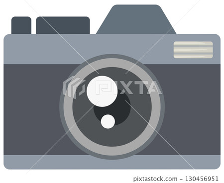 相機插畫單鏡頭向量素材 130456951