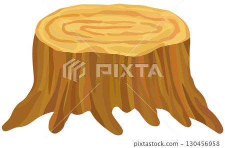 Stump illustration vector material 130456958