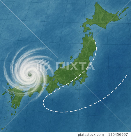 颱風與日本 130456997