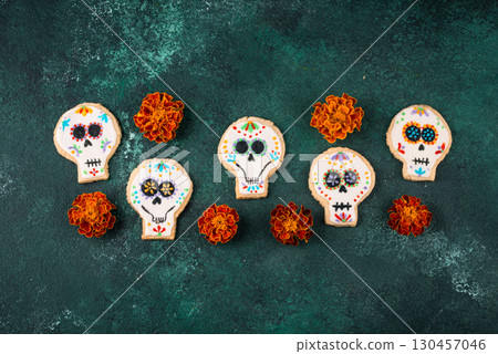 Mexican Halloween Dia de los Muertos 130457046