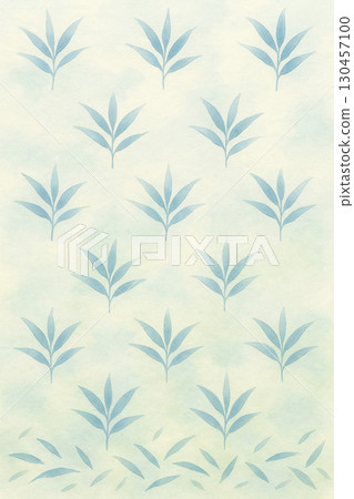 竹葉系列：水彩綠竹紋（直角） 130457100